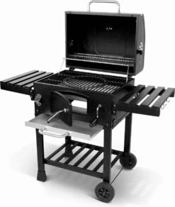 Alice's Garden Houtskool BBQ Bernard - Smoker - Verstelbare Houtskoolbak - Zwart -Beste Keukengerei Winkel 1014x1200