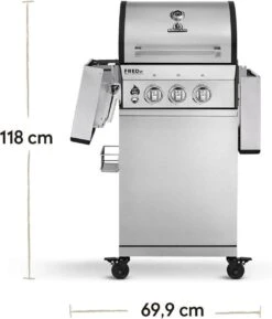 Burnhard Gas BBQ FRED JR. Deluxe - 2 Branders - Incl. Keramische Infraroodbrander & Afdekhoes - Deluxe -Beste Keukengerei Winkel 1027x1200 1