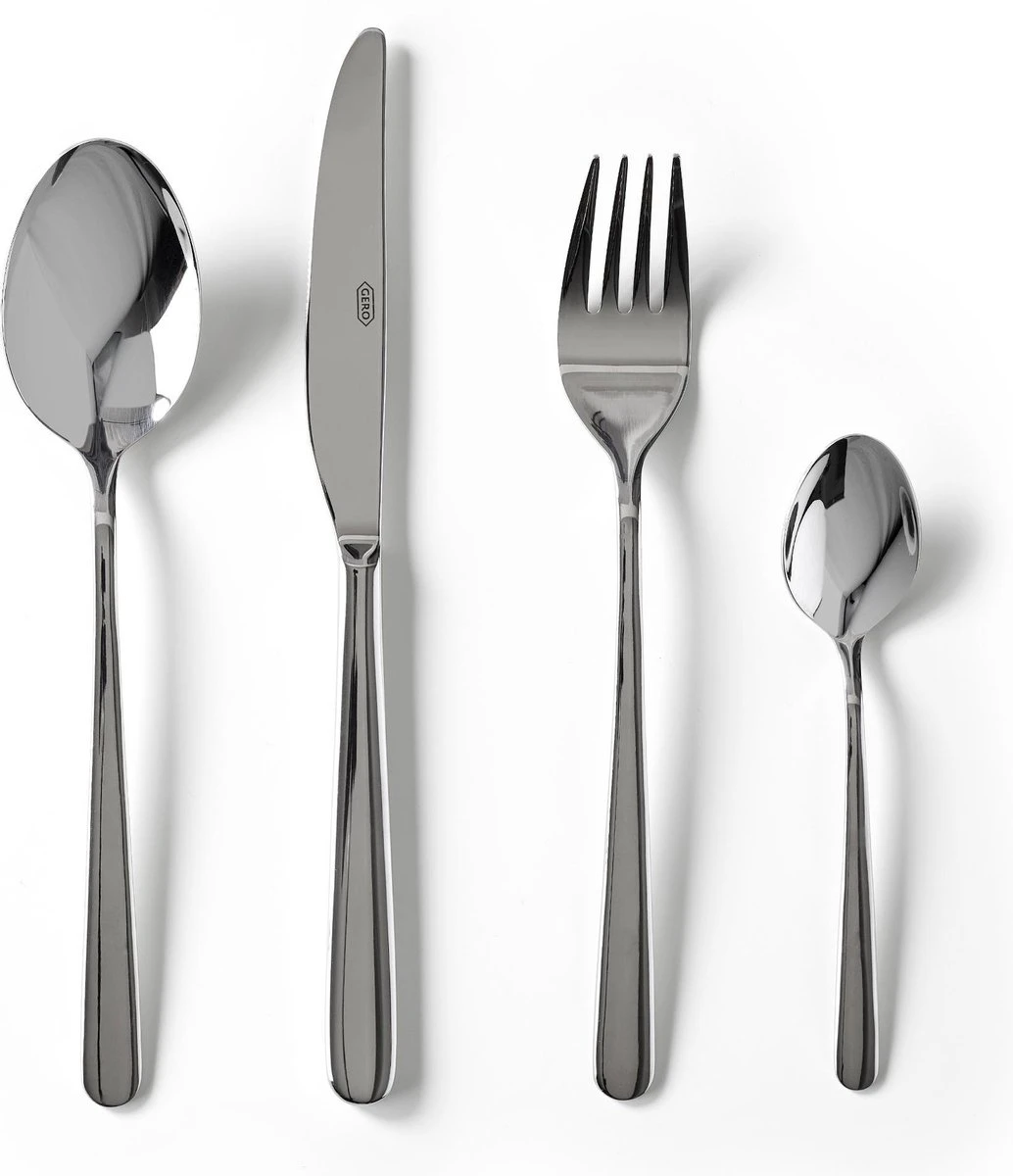 Gero Ellen Bestekset - 24 Stuks - 6 Persoons - Glanzend Staal