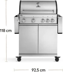 Burnhard Gas BBQ Big FRED Deluxe - 4 Branders - Incl. Keramische Infraroodbrander & Afdekhoes - Deluxe -Beste Keukengerei Winkel 1061x1200 1