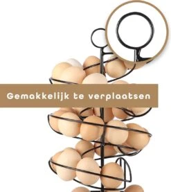 Eiermand – Eierrek – Eierhouder – Eieren – Zwart - Pasen - Tot 40 Eieren - BAULK® -Beste Keukengerei Winkel 1071x1200