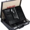 Swiss Pro+ Bestekset In Koffer-72 Delig-12 Persoons-Zwitsers Kwaliteit-Complete Set-100% Roestvrijstaal- Zwart -Beste Keukengerei Winkel 1075x1200 1