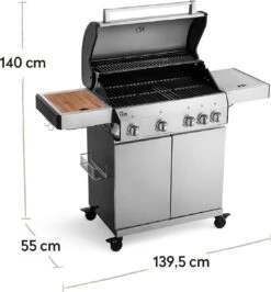 Burnhard Gas BBQ Big FRED Deluxe - 4 Branders - Incl. Keramische Infraroodbrander & Afdekhoes - Deluxe -Beste Keukengerei Winkel 1113x1200 5