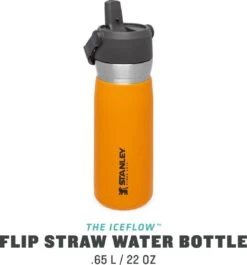 Stanley The IceFlow™ Flip Straw Water Bottle 0,65L - Thermosfles - Saffron -Beste Keukengerei Winkel 1120x1200