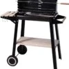 Verrijdbare Barbecue – Houtskool/Briketten - Verstelbare Grillplaat – Houten Tafel – Winscherm – Gewicht 5.9kg -Beste Keukengerei Winkel 1142x1200 1