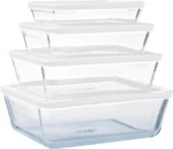 Pyrex - Cook & Freeze Schaal Met Deksel Set Van 8 Stuks - Transparant/Wit -Beste Keukengerei Winkel 1200x1030 3