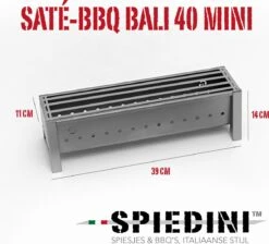 Spiedini Saté-bbq Bali 40 Mini - Kleine, Smalle Houtskoolbarbecue Met Horizontaal Rooster Voor Sate Of Andere Spiesjes - 40 Cm Lang, 11 Cm Breed, 14 Cm Hoog - Ideaal Voor Tuin- Of Open Haard, Of Balkon - Materiaal: Gealuminiseerd Ijzer 17 Spiedini Saté-bbq Bali 40 Mini - Kleine, Smalle Houtskoolbarbecue Met Horizontaal Rooster Voor Sate Of Andere Spiesjes - 40 Cm Lang, 11 Cm Breed, 14 Cm Hoog - Ideaal Voor Tuin- Of Open Haard, Of Balkon - Materiaal: Gealuminiseerd Ijzer -Beste Keukengerei Winkel 1200x1086 1