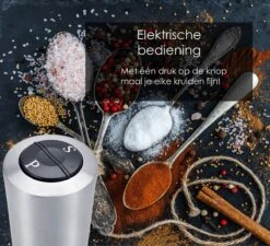 KROMS Peper En Zoutmolen Set - Peper En Zoutmolen Set Elektrisch -2 In 1 - Instelbare Maalgraad - Pepermolen - Zoutmolen - Peper En Zoutmolen Elektrisch 11 KROMS Peper En Zoutmolen Set - Peper En Zoutmolen Set Elektrisch -2 In 1 - Instelbare Maalgraad - Pepermolen - Zoutmolen - Peper En Zoutmolen Elektrisch -Beste Keukengerei Winkel 1200x1094 2