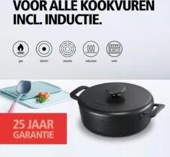 Brabantia The Dutch Braadpan - Matt Black - 28 Cm - Gietijzer -Beste Keukengerei Winkel 1200x1107 1