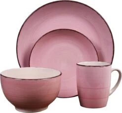 Excellent Houseware Excellent Serviesset 16 Delig - Aardewerk - Roze -Beste Keukengerei Winkel 1200x1114 1