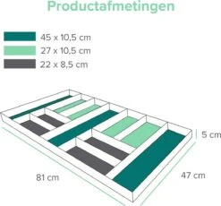 Grote Bestekbak Bamboe 81x47CM - Coninx Besteklade - Opbergbak - Duurzaam - Bamboe - Voor Laden Vanaf 47cm Diep -Beste Keukengerei Winkel 1200x1118