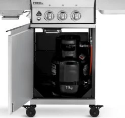 Burnhard Gas BBQ FRED JR. Deluxe - 2 Branders - Incl. Keramische Infraroodbrander & Afdekhoes - Deluxe -Beste Keukengerei Winkel 1200x1135 2