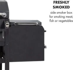 Klarstein Kingsville Double Barbecue - Houtskool- En Gasbarbecue - Smoker BBQ - Inclusief Deksels En Thermometer - Met 2 Roosters - Zwart -Beste Keukengerei Winkel 1200x1161 5