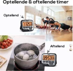 BanGosa® Magnetisch Digitale Kookwekker - Timer - RVS - Keukenwekker Digitaal - Digitale Keuken Timer - Stopwatch Met Magneet -Beste Keukengerei Winkel 1200x1164