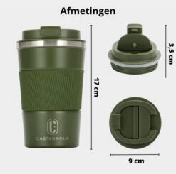 Castagnola Design RVS Koffiebeker To Go - Groen - 380ml - Thermosbeker - Theebeker -Beste Keukengerei Winkel 1200x1191 14