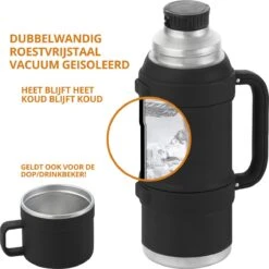 MacGyver RVS Thermoskan 1.5 Ltr – RVS Thermosbeker 0,55 Ltr - Langdurig Warm/koud - Zwart -Beste Keukengerei Winkel 1200x1198 10