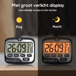 BanGosa® Magnetisch Digitale Kookwekker - Timer - RVS - Keukenwekker Digitaal - Digitale Keuken Timer - Stopwatch Met Magneet -Beste Keukengerei Winkel 1200x1198 30
