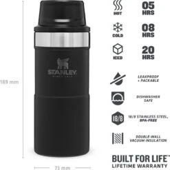 Stanley Trigger-Action Travel Mug 0.35L - Thermosfles - Matt Black -Beste Keukengerei Winkel 1200x1198 9
