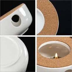 ConBlom Keramische Theepot, Warmer, Theewarmer, Koffiewarmer, Stoofje, Met Kurk-stoofje, Theepot Basis, Theefornuis, Melkwarmer Voor Thuis, Café, Theemelk (zonder Kaars En Theepot) -Beste Keukengerei Winkel 1200x1199 16