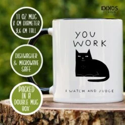 I Work Hard Kat Mok - Katten - Juf Cadeau - Meester Cadeau - Verjaardagscadeau - Cadeau - Verjaardag Cadeau Man - Cadeau Voor Man - Cadeau Voor Vrouw - Mokken - Theeglazen - Koffiekopjes -Beste Keukengerei Winkel 1200x1200 1017