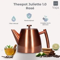 Vaja® Theepot Juliette Rosé Dubbelwandig -Beste Keukengerei Winkel 1200x1200 1074