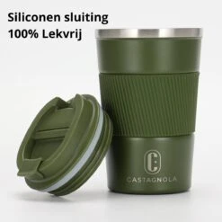 Castagnola Design RVS Koffiebeker To Go - Groen - 380ml - Thermosbeker - Theebeker -Beste Keukengerei Winkel 1200x1200 1098