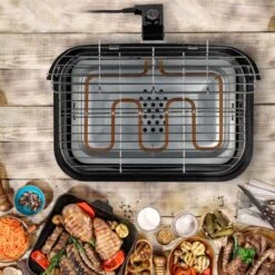 Princess 112252 Hybride Barbecue – Elektrische BBQ - Tafelmodel - 2000W - 44x 29cm - Gebruik Elektrisch Of Met Kolen -Beste Keukengerei Winkel 1200x1200 1117