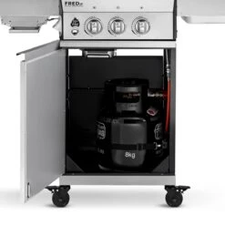 Burnhard Gas BBQ FRED JR. Deluxe - 2 Branders - Incl. Keramische Infraroodbrander & Afdekhoes - Deluxe -Beste Keukengerei Winkel 1200x1200 1122