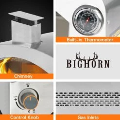 Bighorn Outdoor Edelstaal Gas Pizza Oven - Draagbare Gas Barbecue - Edelstaal -Model SRGG20001 -Beste Keukengerei Winkel 1200x1200 1190