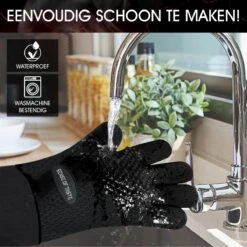 Sense Of Taste Ovenwanten - 2 Stuks - Ovenhandschoenen - Hittebestendig - 230°C - Siliconen - Zwart - Koken - Extra Lang -Beste Keukengerei Winkel 1200x1200 177