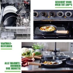 GreenChef Vintage Wokpan 28cm/3.7L - Zwart - Inductie - PFAS-vrij -Beste Keukengerei Winkel 1200x1200 234