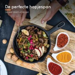 Ocina Gietijzeren Pan – ø30,5cm - Skillet - Koekenpan – Hapjespan – Koekenpan Inductie – Koekenpannenset - Gietijzeren Pan Bbq - Gietijzer -Beste Keukengerei Winkel 1200x1200 243