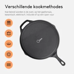 Ocina Gietijzeren Pan – ø30,5cm - Skillet - Koekenpan – Hapjespan – Koekenpan Inductie – Koekenpannenset - Gietijzeren Pan Bbq - Gietijzer -Beste Keukengerei Winkel 1200x1200 244
