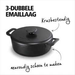 BRABANTIA THE DUTCH Gietijzeren Braadpan - Ø 28cm - MAT Zwart - Inductie 9 BRABANTIA THE DUTCH Gietijzeren Braadpan - Ø 28cm - MAT Zwart - Inductie -Beste Keukengerei Winkel 1200x1200 335