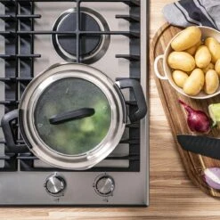 BK Flow Cool Black Glas Kookpannenset - 4-delig - Zwart - Glazen Deksel - Veilig Afgietsysteem - Inductie -Beste Keukengerei Winkel 1200x1200 351