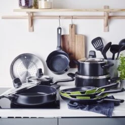 GreenPan Memphis Pannenset - 20-delig - Zwart - Inductie - PFAS-vrij -Beste Keukengerei Winkel 1200x1200 430