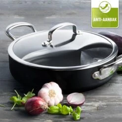 GreenPan Barcelona Infinity Pro Hapjespan Met Deksel 30cm - Zwart - Inductie - PFAS-vrij -Beste Keukengerei Winkel 1200x1200 434