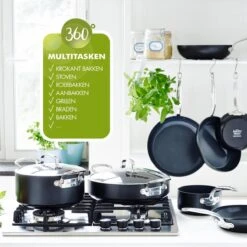 GreenPan Barcelona Infinity Pro Hapjespan Met Deksel 30cm - Zwart - Inductie - PFAS-vrij -Beste Keukengerei Winkel 1200x1200 439