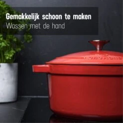 Daumonet Carême Rouge Gietijzeren Braadpan - Sudderpan Kersen Rood - Rond - Ø26 Cm - 4,4 Liter - PFAS & PFOA Vrij - Emaille - Geschikt Voor Alle Warmtebronnen - Elektrisch - Gas - Halogeen - Inductie - Keramisch - Vaatwasserbestendig 16 Daumonet Carême Rouge Gietijzeren Braadpan - Sudderpan Kersen Rood - Rond - Ø26 Cm - 4,4 Liter - PFAS & PFOA Vrij - Emaille - Geschikt Voor Alle Warmtebronnen - Elektrisch - Gas - Halogeen - Inductie - Keramisch - Vaatwasserbestendig -Beste Keukengerei Winkel 1200x1200 632