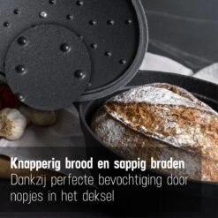 Gietijzeren Braadpan - Sudderpan Zwart Van Daumonet - Ovaal - Ø 29 Cm - 3 Liter - 100% PFAS & PFOA Vrij - Emaille - Geschikt Voor Alle Warmtebronnen - Elektrisch - Gas - Halogeen - Inductie - Keramisch - Vaatwasserbestendig -Beste Keukengerei Winkel 1200x1200 670