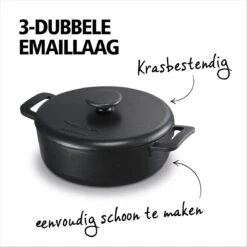 Brabantia The Dutch Braadpan - Matt Black - 28 Cm - Gietijzer -Beste Keukengerei Winkel 1200x1200 737