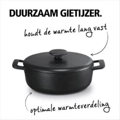 Brabantia The Dutch Braadpan - Matt Black - 28 Cm - Gietijzer -Beste Keukengerei Winkel 1200x1200 738