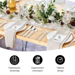 Deleca 6 Persoons Bestekset Deluxe (30-delig) - Vorken, Lepels En Messen - Vaatwasserbestendig - Gehamerd - Zilver / RVS -Beste Keukengerei Winkel 1200x1200 76