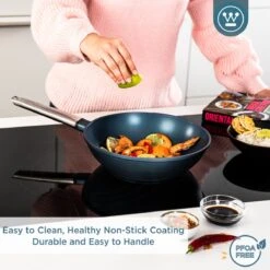 Westinghouse Performance Series - Wokpan Inductie - 28cm Luxe Wok Met Deksel - Blauw - Geschikt Voor Alle Warmtebronnen -Beste Keukengerei Winkel 1200x1200 839