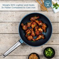 Westinghouse Performance Series - Wokpan Inductie - 28cm Luxe Wok Met Deksel - Blauw - Geschikt Voor Alle Warmtebronnen -Beste Keukengerei Winkel 1200x1200 840