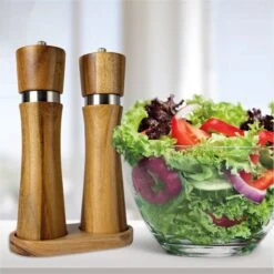 Nimma® Peper En Zoutmolen Set - Incl Navul Lepel - Verstelbare Maalgraad - Acacia Hout -Beste Keukengerei Winkel 1200x1200 844