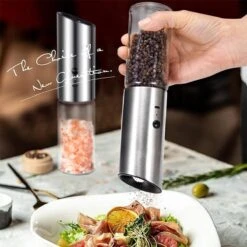 101Products Peper- & Zoutmolen Elektrisch - USB Oplaadbaar - Pepermolen - Zoutmolen - RVS -Beste Keukengerei Winkel 1200x1200 851