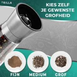 Peper En Zoutmolen Set - RVS Zout En Peperstel - Zoutvaatje En Pepermolen - 2 In 1 -Beste Keukengerei Winkel 1200x1200 860