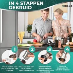 Peper En Zoutmolen Set - RVS Zout En Peperstel - Zoutvaatje En Pepermolen - 2 In 1 -Beste Keukengerei Winkel 1200x1200 863