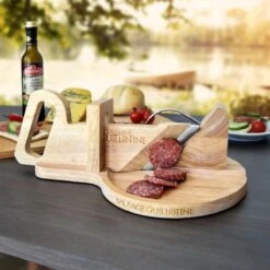 MikaMax Worst Guillotine - Worstsnijder - Worst Snijplank - Sausage Guillotine - Makkelijk Schoon Te Maken - RVS Mes - Bamboe - 30 X 19cm -Beste Keukengerei Winkel 1200x1200 888